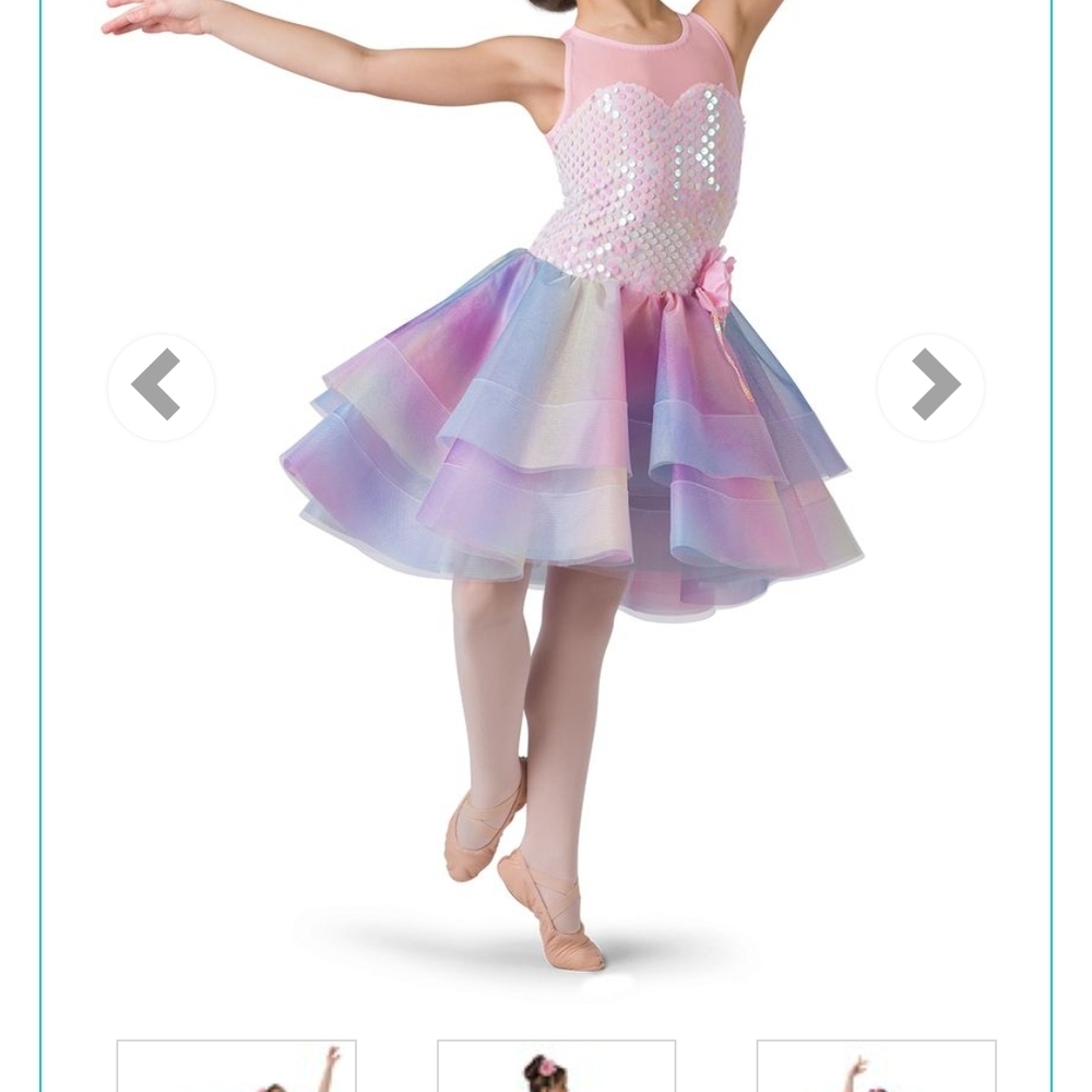 Enchanting Multicolor Sequin Kids Dance Dress (Pretty in Pastels 19540)